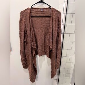 Brown Hi-Low Cardigan
